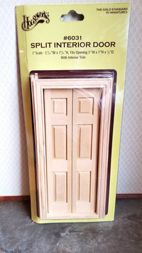 Dollhouse Miniature Door Interior Split 1:12 Scale by Houseworks