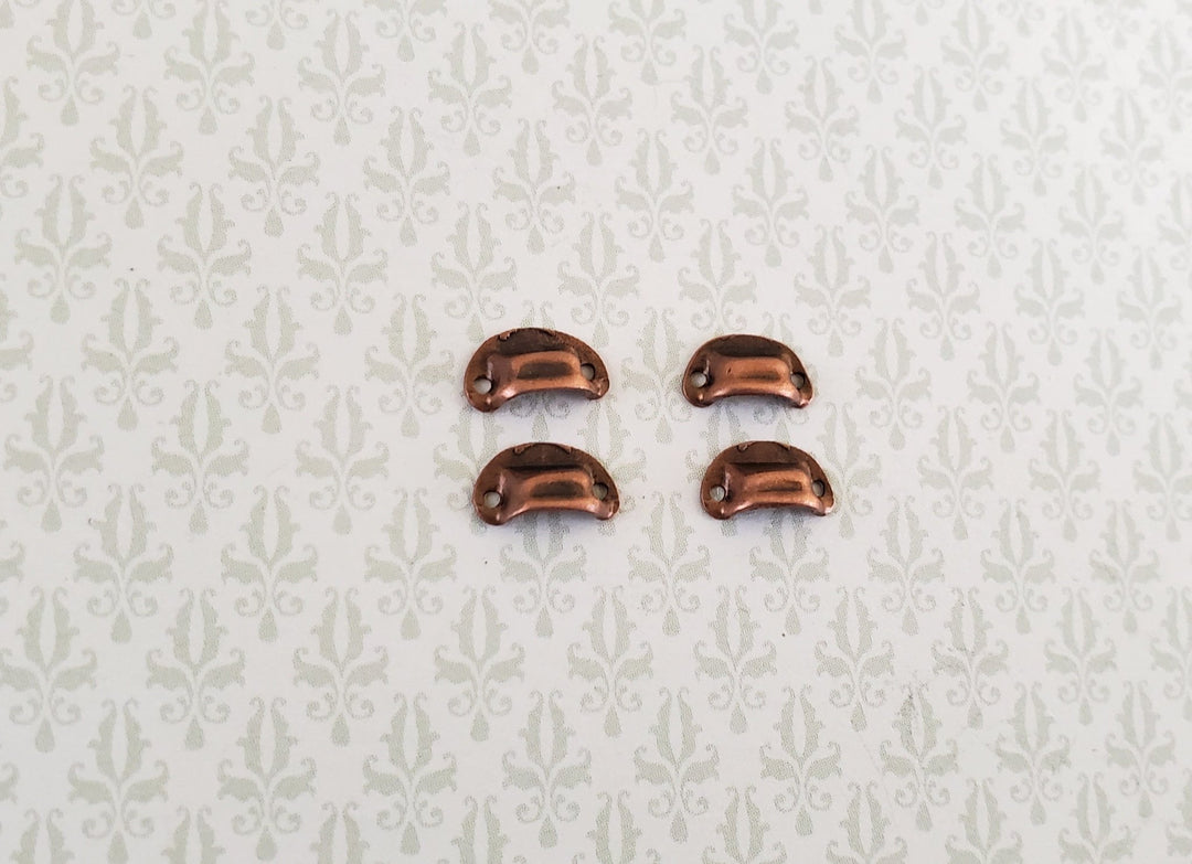 Dollhouse Miniature Drawer Cup Pulls Cabinet Bronze Finish x4 1:12 Scale - Miniature Crush
