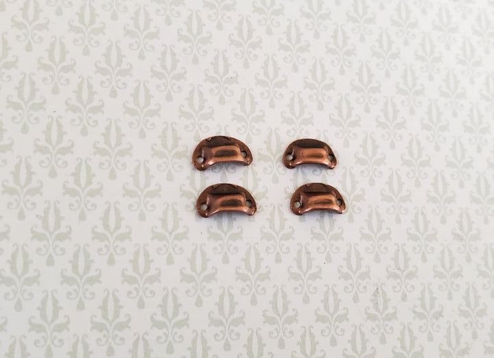 Dollhouse Miniature Drawer Cup Pulls Cabinet Bronze Finish x4 1:12 Scale - Miniature Crush