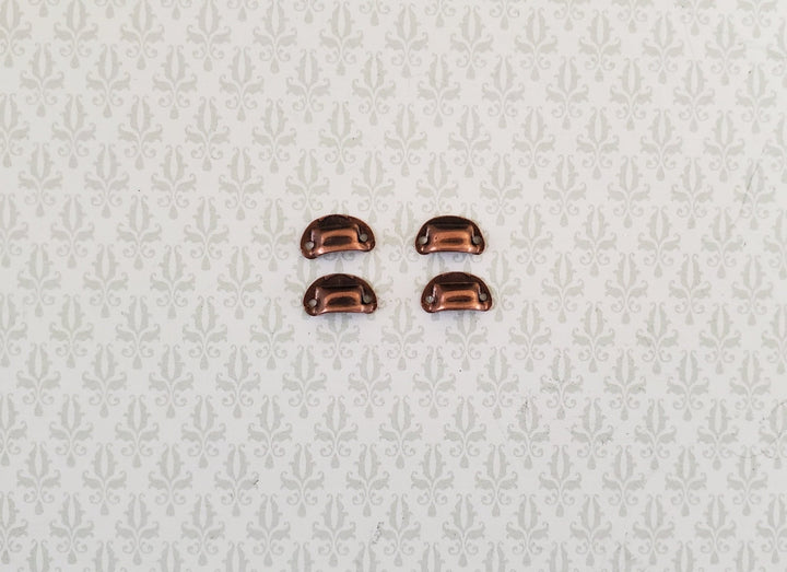 Dollhouse Miniature Drawer Cup Pulls Cabinet Bronze Finish x4 1:12 Scale - Miniature Crush