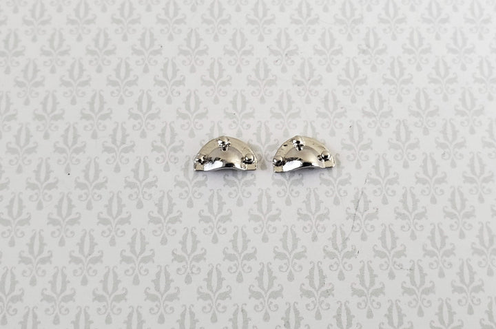 Dollhouse Miniature Drawer Pulls Chrome Silver Cup Style x2 1:12 Scale S3024B - Miniature Crush