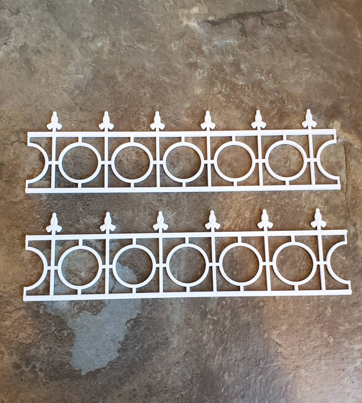 Dollhouse Miniature Fence Railing Widow's Walk x2 White Victorian Garden 1:12 Scale - Miniature Crush