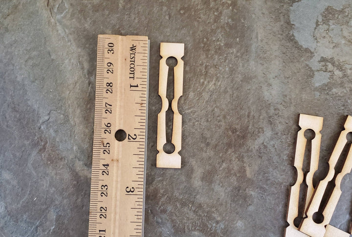 Dollhouse Miniature Flat Balusters for Railings Porches 1:12 Scale 2 1/2" MC057 - Miniature Crush