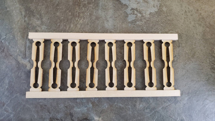 Dollhouse Miniature Flat Balusters for Railings Porches 1:12 Scale 2 1/2" MC057 - Miniature Crush