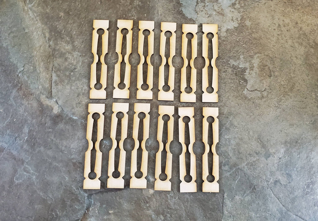 Dollhouse Miniature Flat Balusters for Railings Porches 1:12 Scale 2 1/2" MC057 - Miniature Crush