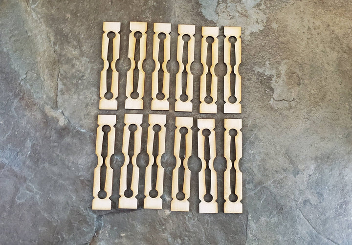 Dollhouse Miniature Flat Balusters for Railings Porches 1:12 Scale 2 1/2" MC057 - Miniature Crush