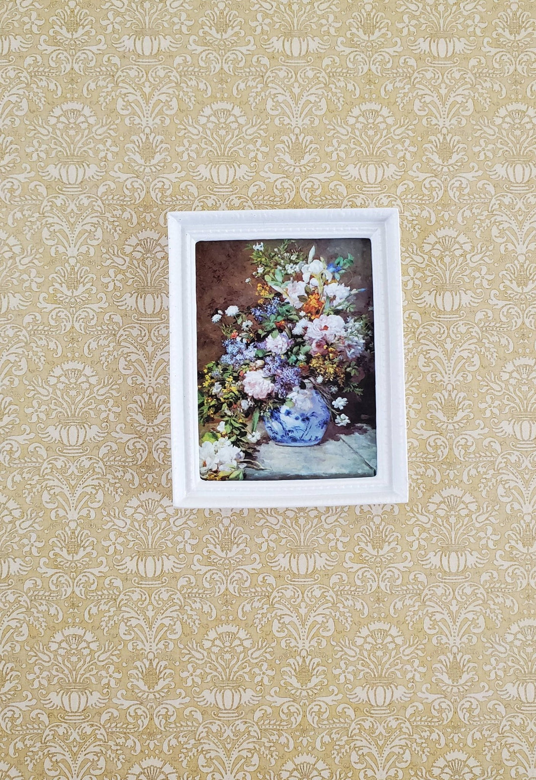 Dollhouse Miniature Flowers Still Life by Renoir Framed Print 1:12 Scale - Miniature Crush