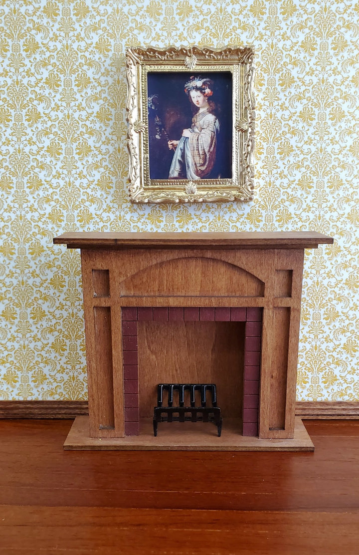 Dollhouse Miniature Framed Rembrandt Print "Flora" 1:12 Scale Woman with Flowers in her hair - Miniature Crush