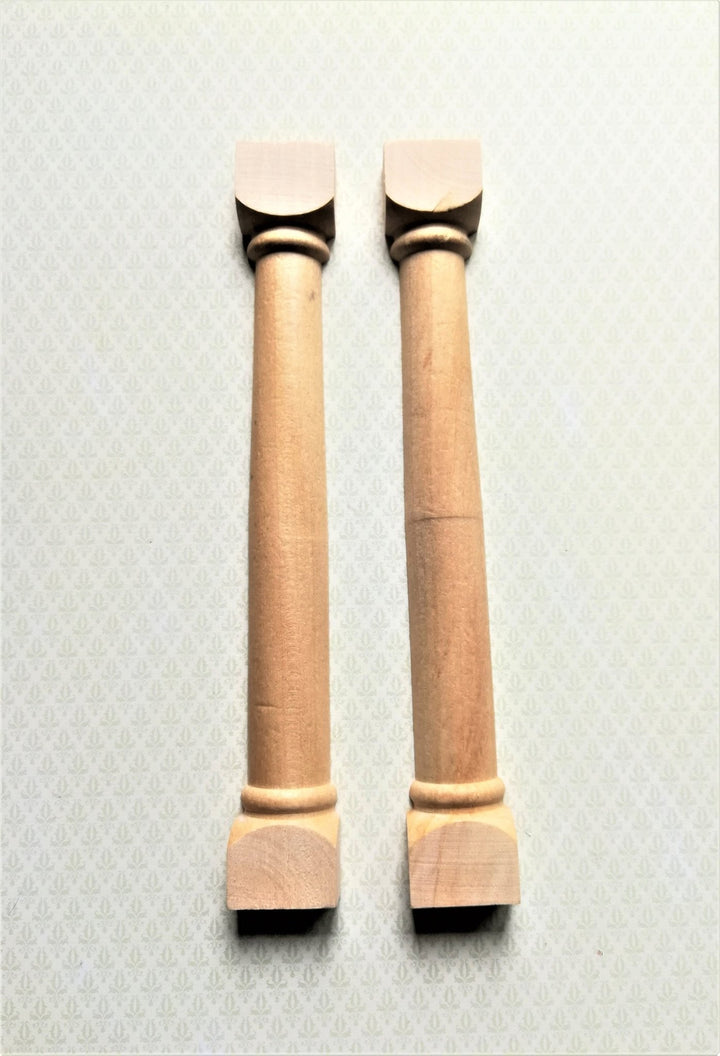 Dollhouse Miniature Half Columns 2 pieces 7" Tall 1:12 Scale Pillar - Miniature Crush