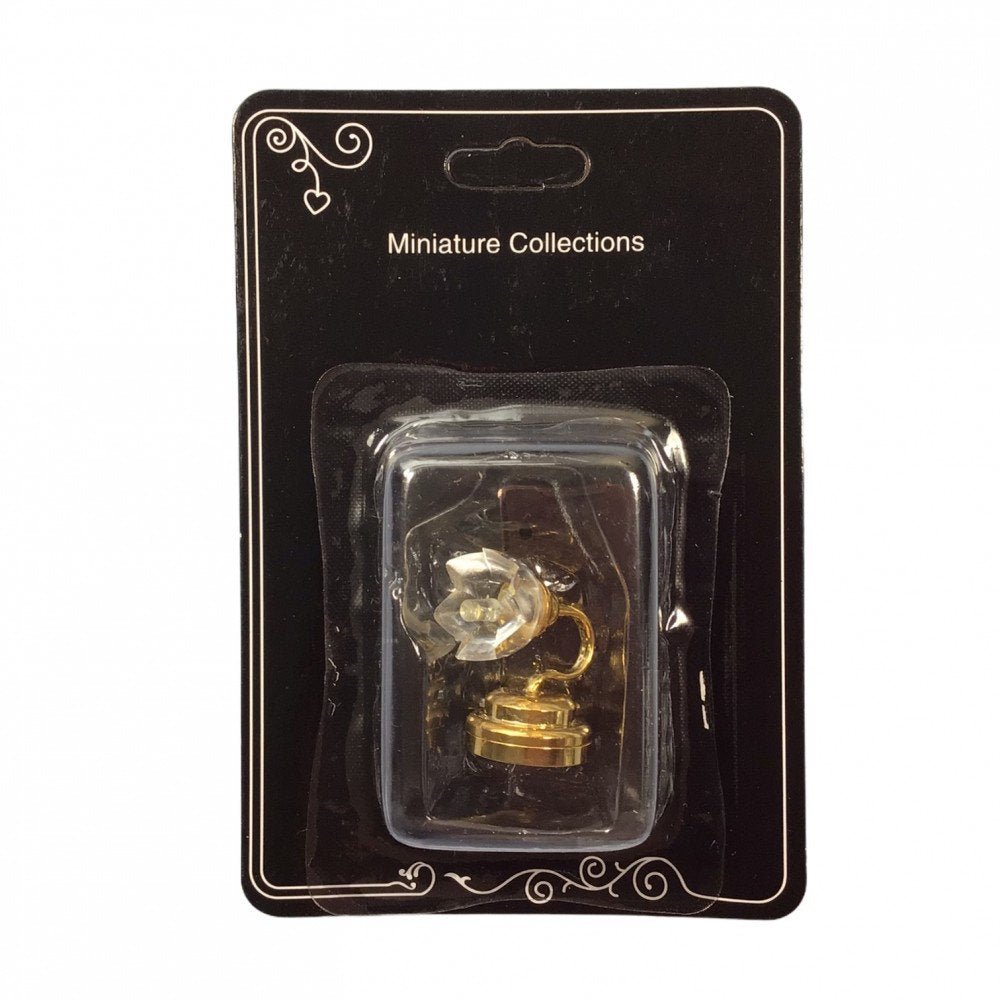 Dollhouse Miniature LED Battery Light Wall Sconce Lily Flower Shade 1:12 Scale - Miniature Crush