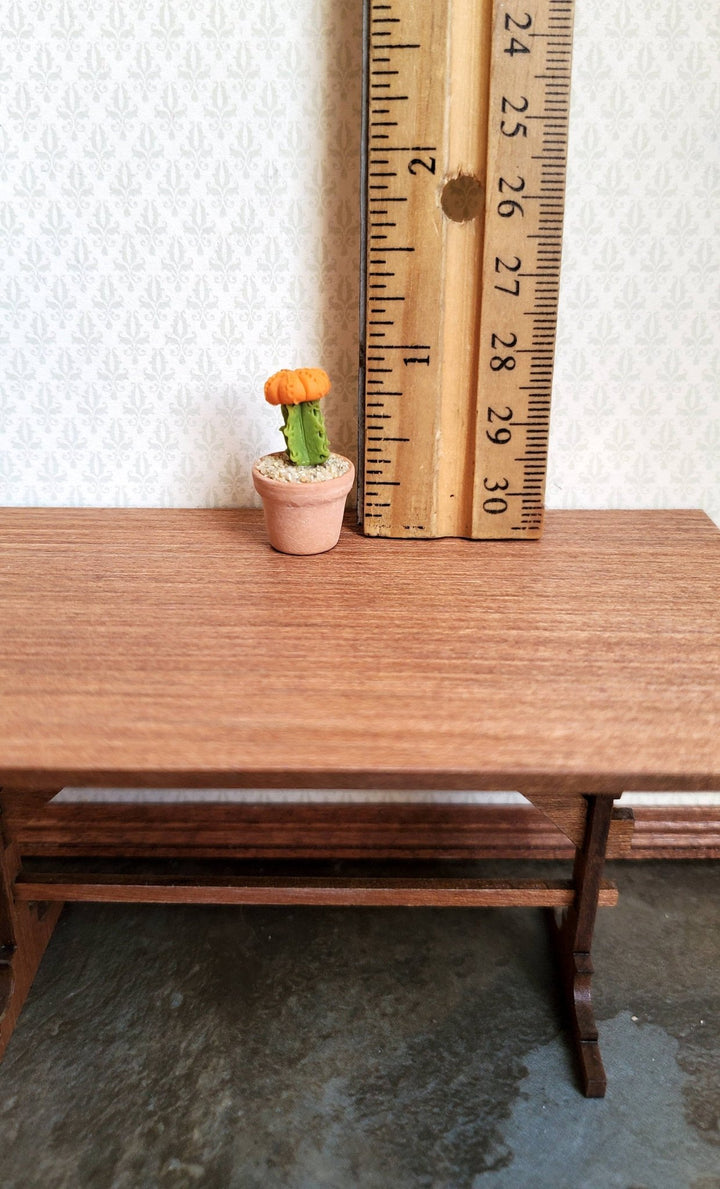 Dollhouse Miniature Moon Cactus Plant Orange Potted in Clay Pot 1:6 Scale Decor - Miniature Crush