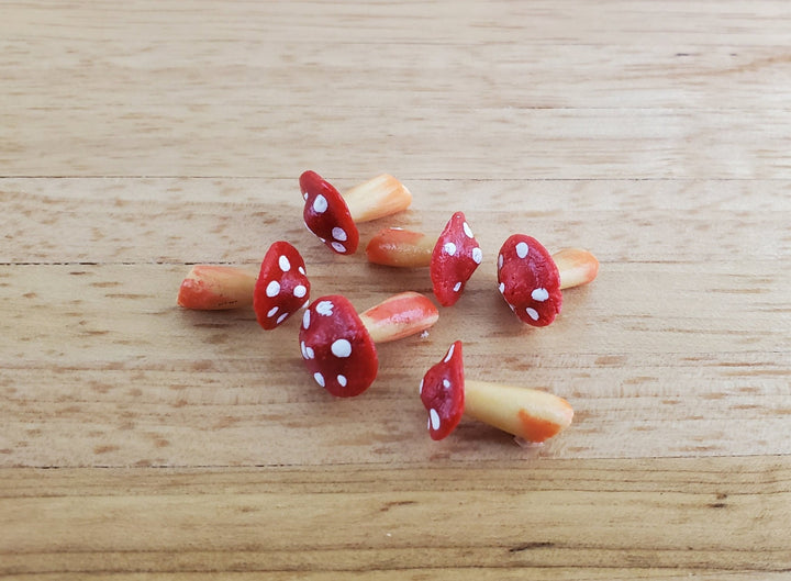 Dollhouse Miniature Mushrooms x6 Large Toad Stool Style 1:12 Scale Magic Fairy Garden - Miniature Crush