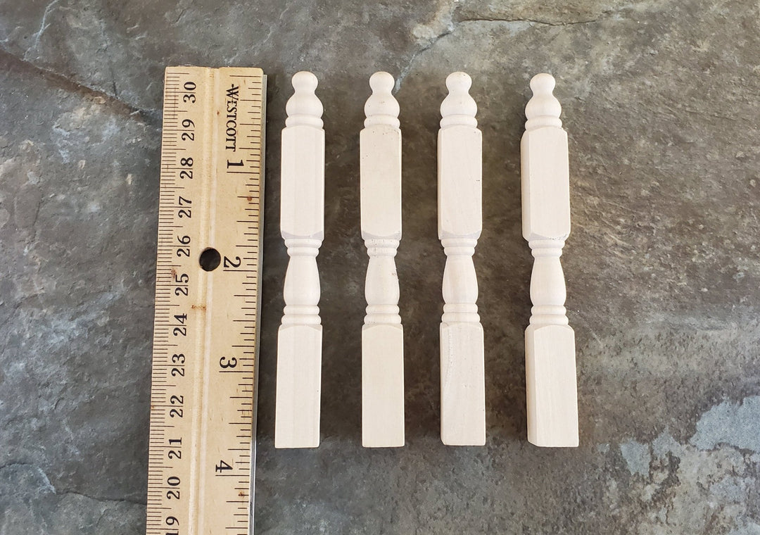 Dollhouse Miniature Newel Posts Large 1:12 Scale for Stairs Fences x4 CLA70200 - Miniature Crush