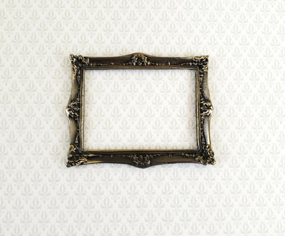 Dollhouse Miniature Picture Frame Metal Antique Bronze for Paintings 1:12 Scale - Miniature Crush