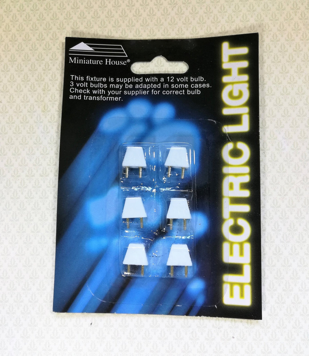 Dollhouse Miniature Plugs for 12 Volt Light Fixtures 6 Piece 1:12 Scale - Miniature Crush