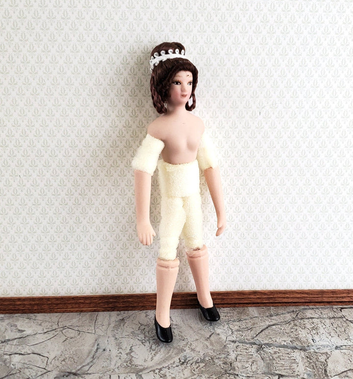 Dollhouse Miniature Porcelain Doll Undressed Female Mom Poseable 1:12 Scale - Miniature Crush