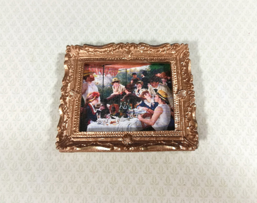 Dollhouse Miniature Renoir Luncheon of the Boating Party Frame Print on Canvas 1:12 Scale - Miniature Crush