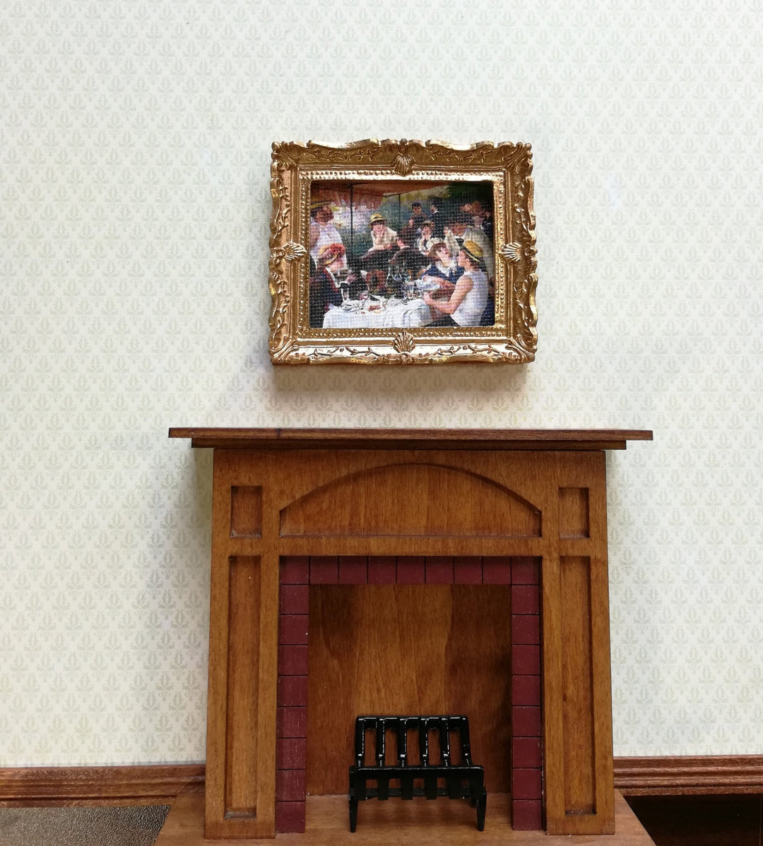 Dollhouse Miniature Renoir Luncheon of the Boating Party Frame Print on Canvas 1:12 Scale - Miniature Crush