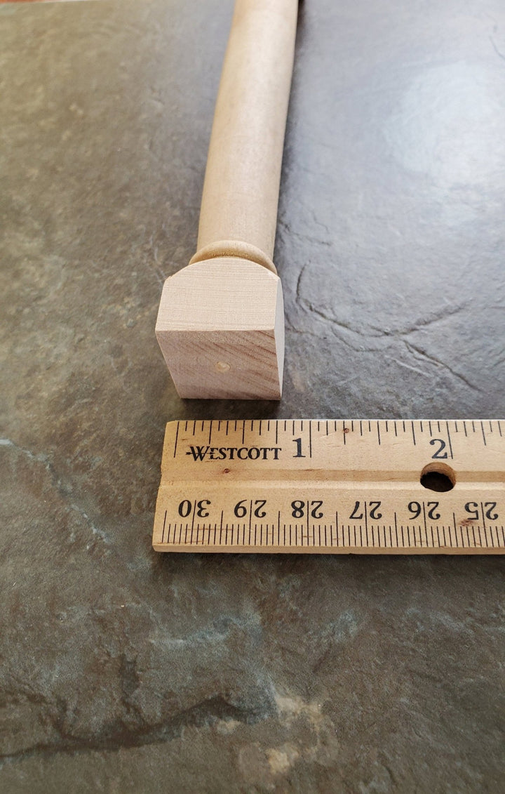 Dollhouse Miniature Round Column Pillar Square Bottom 6 15/16" Tall 1:12 Scale 17.5 cm - Miniature Crush