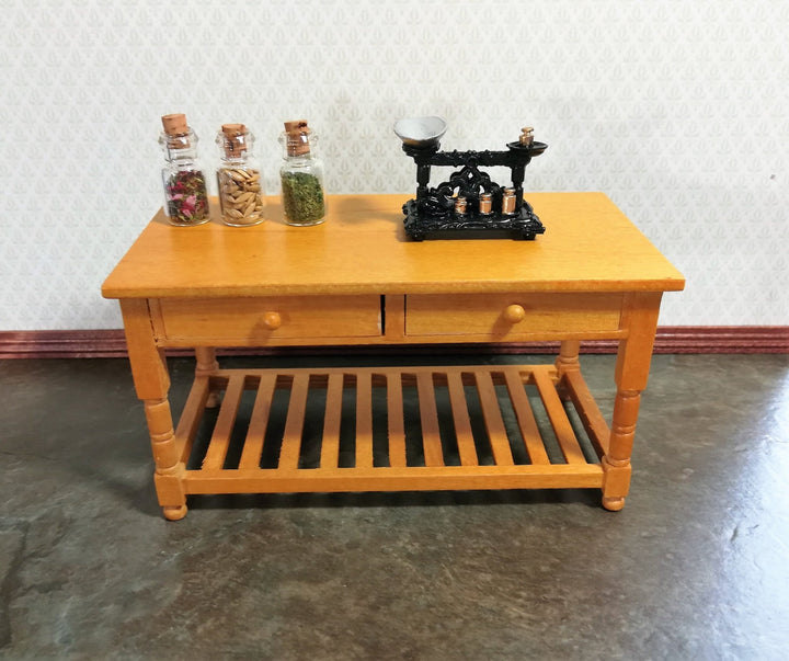 Dollhouse Miniature Scale with Weights Old Time Metal Non-Working 1:12 Scale - Miniature Crush