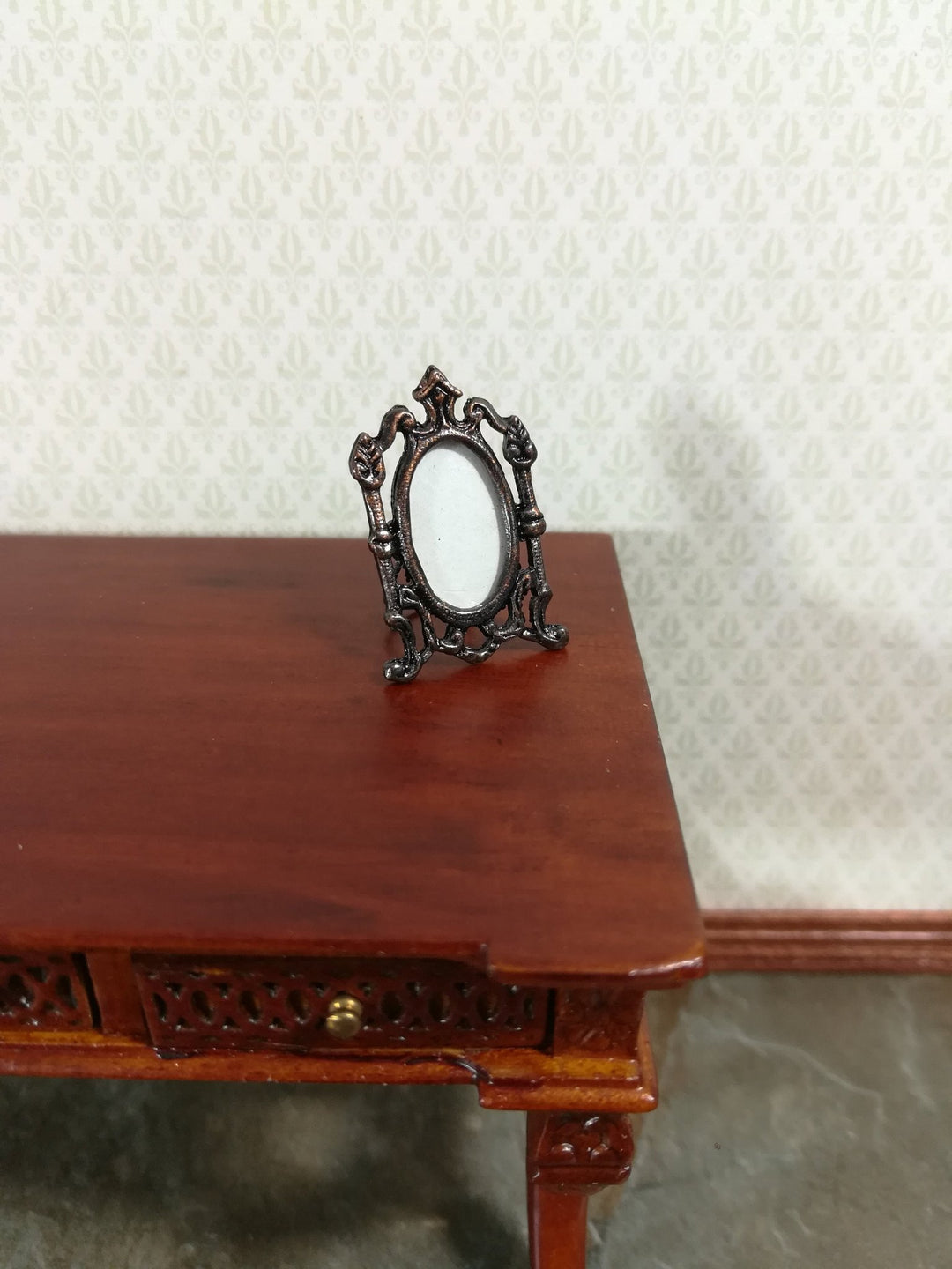 Dollhouse Miniature Small Picture Frame Victorian Style with Stand 1:12 Scale - Miniature Crush