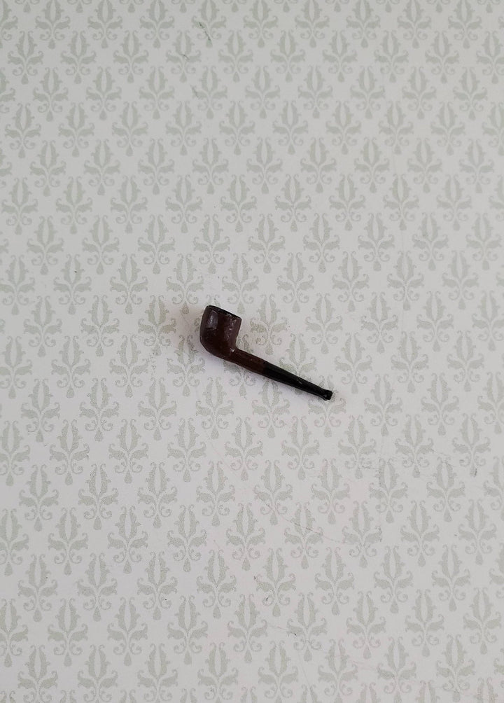Dollhouse Miniature Smoking Pipe Classic Style Painted Metal 1:12 Scale - Miniature Crush