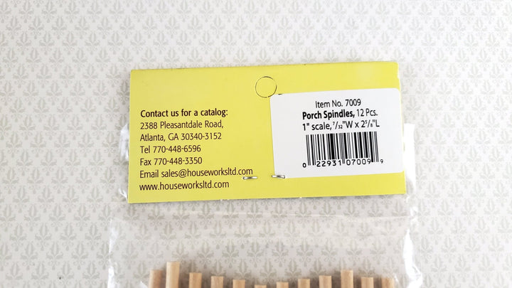 Dollhouse Miniature Spindles Stair Balusters 1:12 Scale 2 5/8" Tall Houseworks 7009 - Miniature Crush