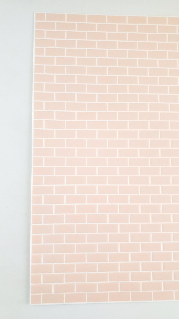 Dollhouse Miniature Subway Wall Tile Pink Embossed 1:12 Scale World Model - Miniature Crush