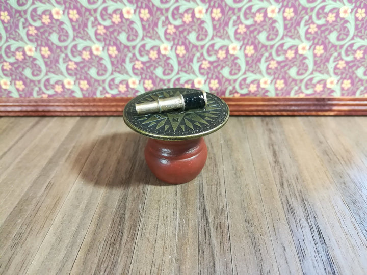 Dollhouse Miniature Telescope Gold & Black Metal 1:12 Scale - Miniature Crush