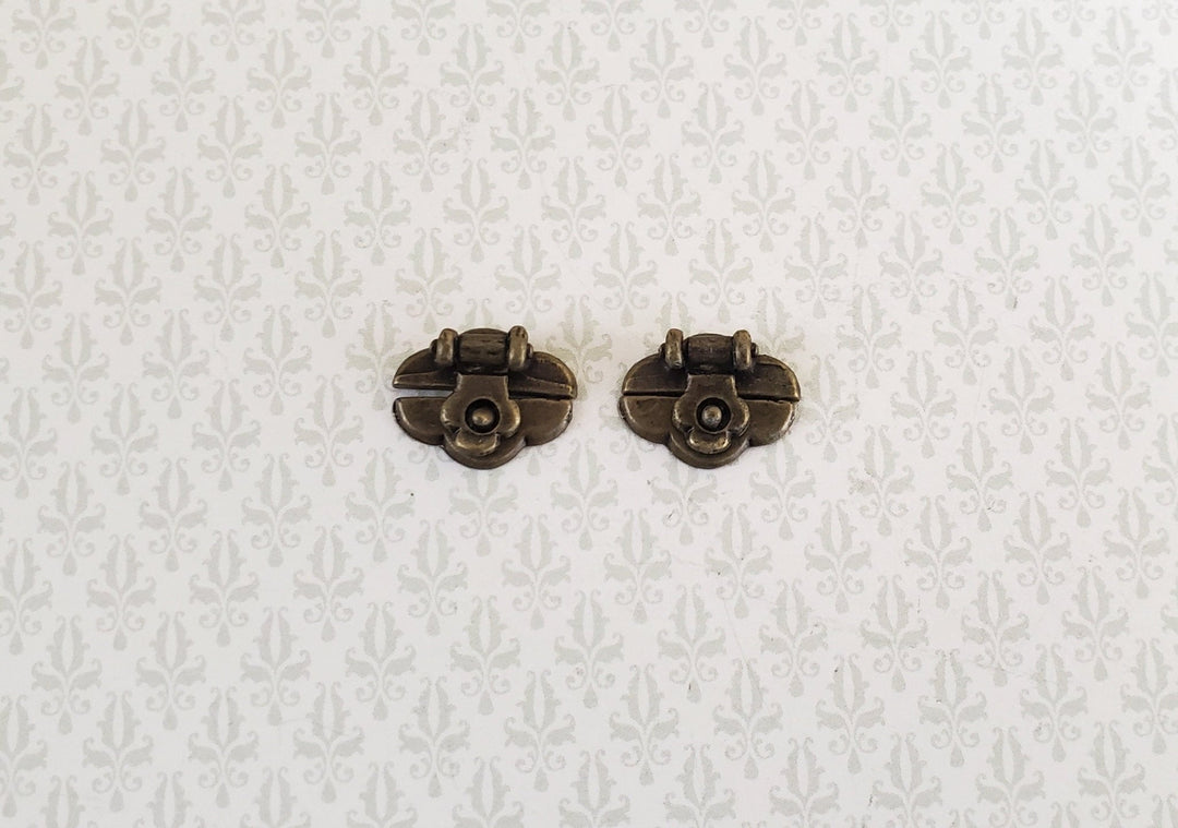 Dollhouse Miniature Trunk Lock 2 Sets Antique Brass Style 1:12 Scale Accessory - Miniature Crush
