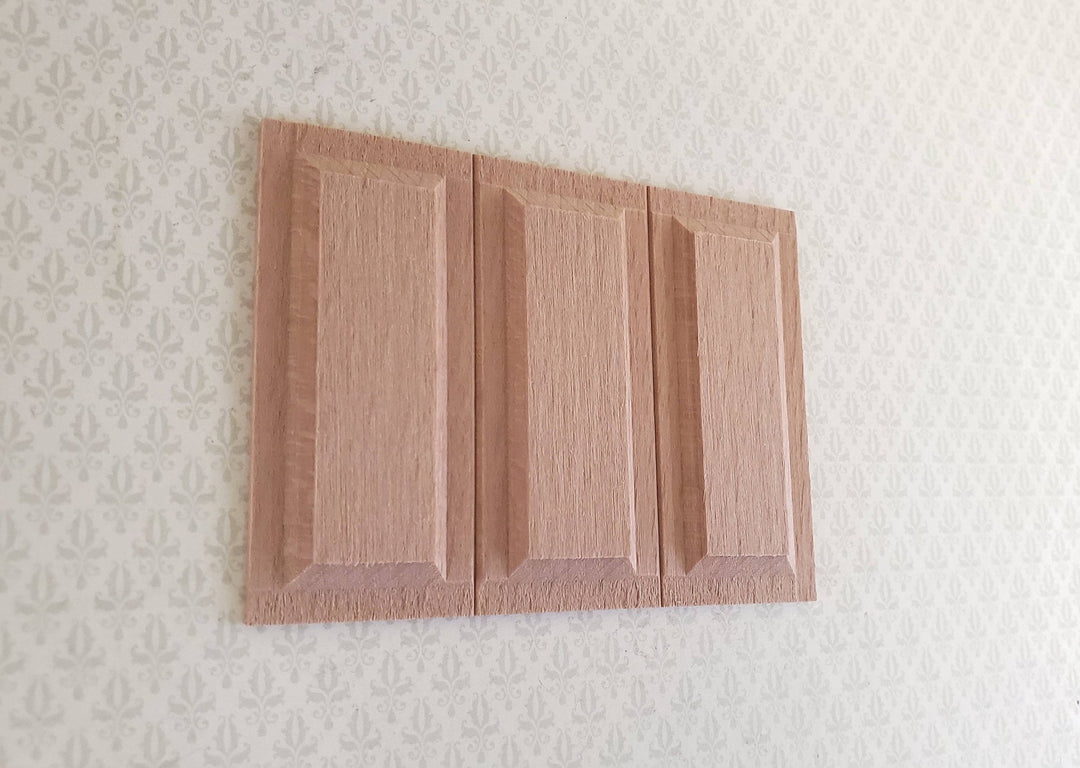 Dollhouse Miniature Wainscot Wall Panel Wood Paneling Raised Panels 1:12 Scale - Miniature Crush