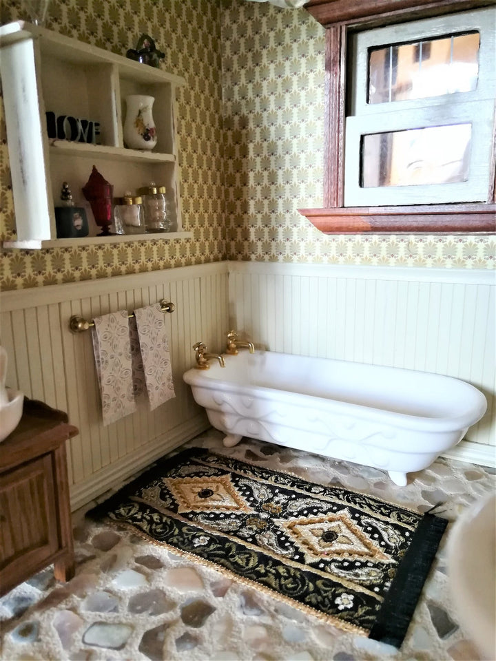 Dollhouse Miniature Wainscoting Wall Panels Wood Paneling x4 Sheets 1:12 Scale - Miniature Crush