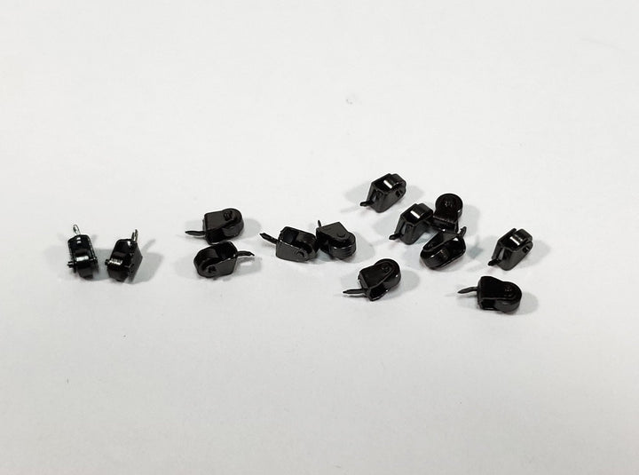 Dollhouse Miniature Wheels Casters Tiny Dark Pewter Working Set of 12 1:12 Scale - Miniature Crush