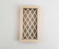 Dollhouse Miniature Window Tudor Style Diamond Pane 1:12 Scale Wood Alessio 2114