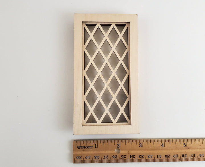 Dollhouse Miniature Window Tudor Style Diamond Pane 1:12 Scale Wood Alessio 2114 - Miniature Crush