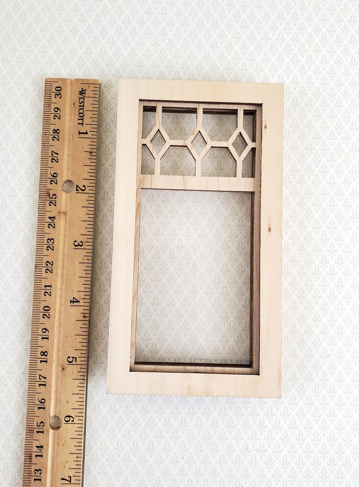 Dollhouse Miniature Window Victorian Style Diamond Top 1:12 Scale Alessio 2186 - Miniature Crush