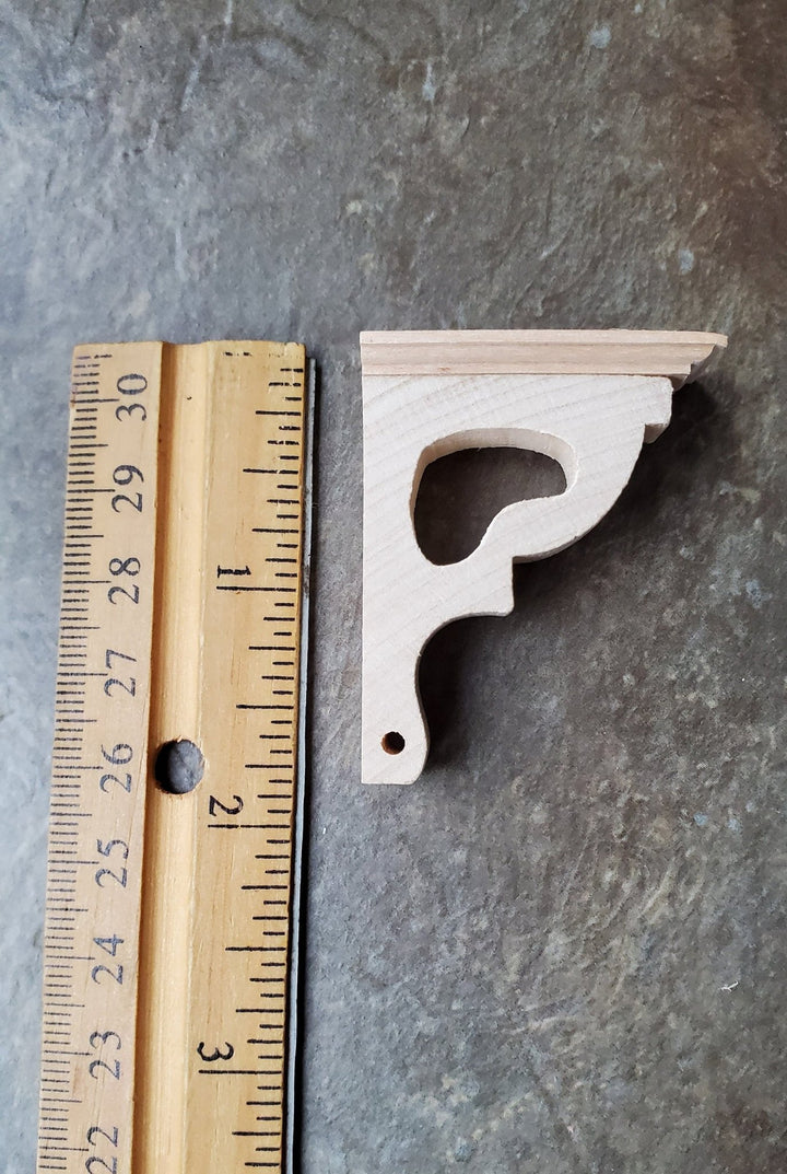 Dollhouse Miniature Wood Corbels or Brackets Extra Large 1:12 Scale Set of 4 Victorian HW7028 - Miniature Crush