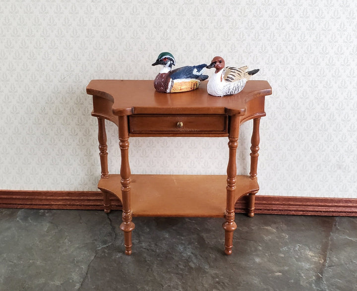 Dollhouse Miniature Wood Ducks Decoys Figures 1:12 Scale Bird Set of 2 - Miniature Crush