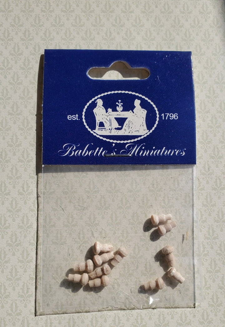Dollhouse Miniature Wood Knobs or Drawer Pulls Small 12 Pieces 1:12 Scale 6 mm - Miniature Crush