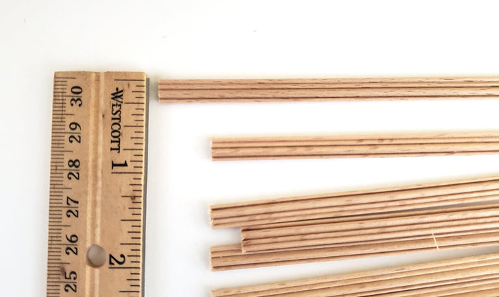 Dollhouse Miniatures 6" Scrap Trim Chair Rail Molding 1/4" 12 Pieces 1:12 Scale CLA77957 - Miniature Crush