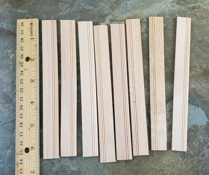 Dollhouse Miniatures Baseboard Trim Molding 11/16" x 6" long x8 Pieces 1:6 Scale CLA77968 - Miniature Crush