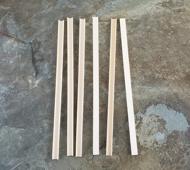 Dollhouse Miniatures Channel Molding Trim 1/4" wide x 6" long x6 Pieces 1:12 Scale NE957 - Miniature Crush