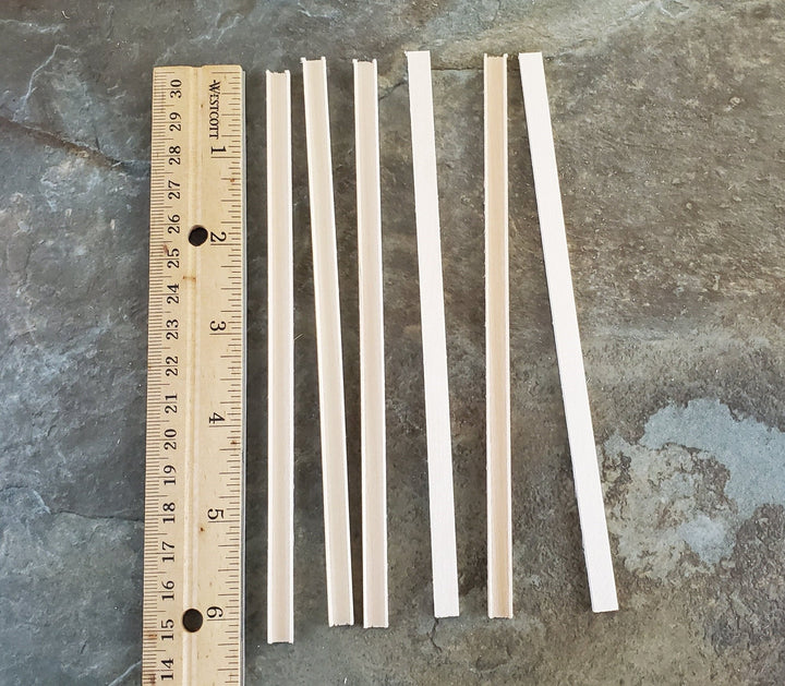 Dollhouse Miniatures Channel Molding Trim 1/4" wide x 6" long x6 Pieces 1:12 Scale NE957 - Miniature Crush