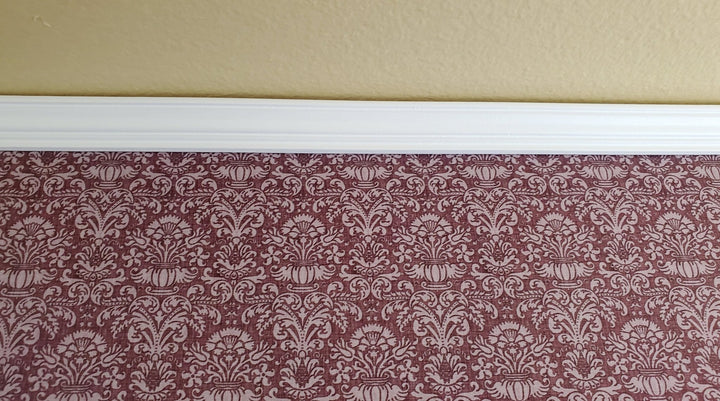 Dollhouse Miniatures Crown Molding x6 White Trim Cornice Large 1/2" wide x 17 3/4" long 1:12 Scale - Miniature Crush