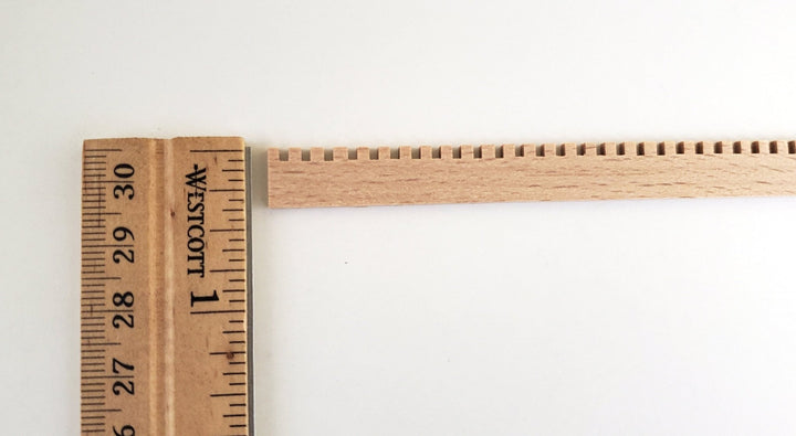 Dollhouse Miniatures Flat Dentil Crown Molding Scrap Pieces 6" Long x6 Trim 1:12 Scale - Miniature Crush