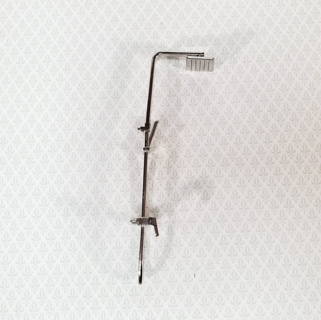 Dollhouse Modern Shower Head Chrome Silver Metal for Bathroom 1:12 Scale Miniature - Miniature Crush