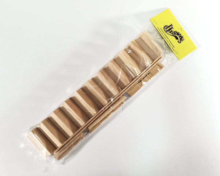 Dollhouse Narrow Stairs Stairway Kit Houseworks with Top Landing Parts 1:12 Scale Miniature - Miniature Crush