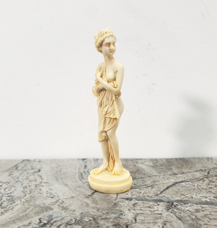 Dollhouse Nude Female Garden Statue Small Aged Finish fairy garden Miniatures - Miniature Crush