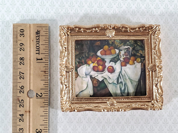 Dollhouse Paul Cezanne Apples and Oranges Still Life Framed Print 1:12 Scale Handmade - Miniature Crush