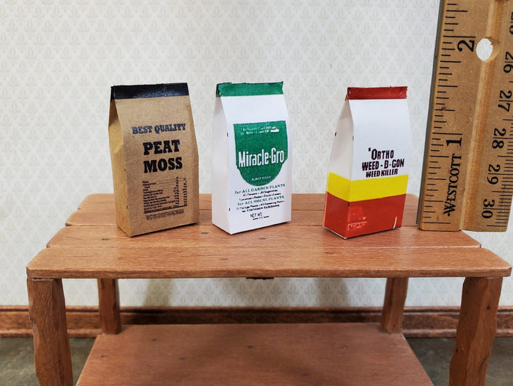 Dollhouse Peat Moss Weed B Gone Miracle Grow 1:12 Scale Miniature by Hudson River - Miniature Crush